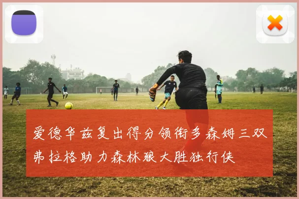 爱德华兹复出得分领衔多森姆三双弗拉格助力森林狼大胜独行侠
